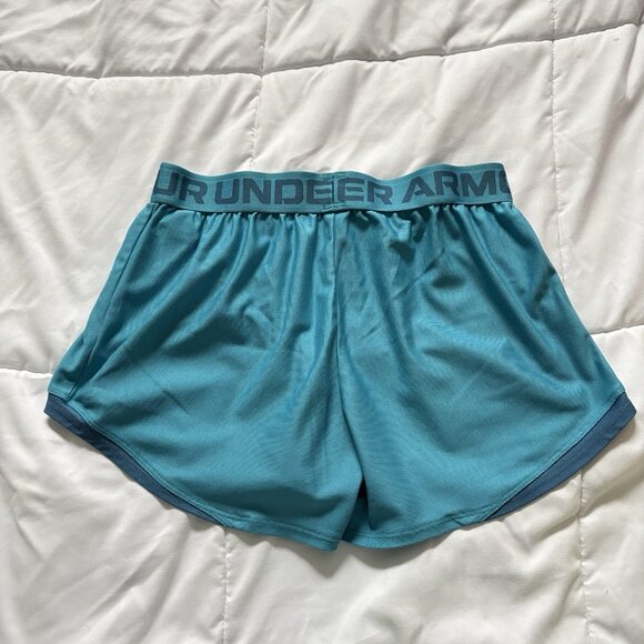 Under Armour Womens Size Medium Blue Elastic Waist UA Play Up Shorts Running - Picture 9 of 10